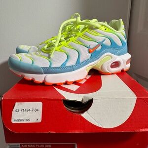 Nike Blue and White Air Max Plus Sneakers